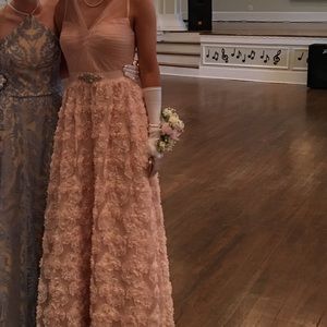 Pale pink prom dress, size 6.